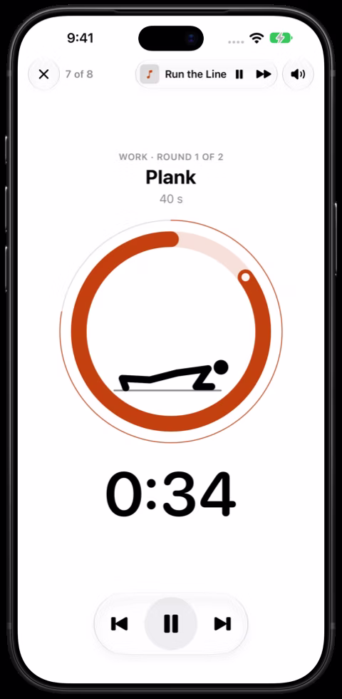 Not Another Workout App on iPhone: An exercise in progress