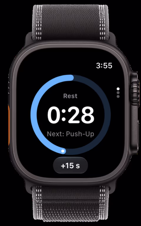 Not Another Workout App on Apple Watch: Resting between sets